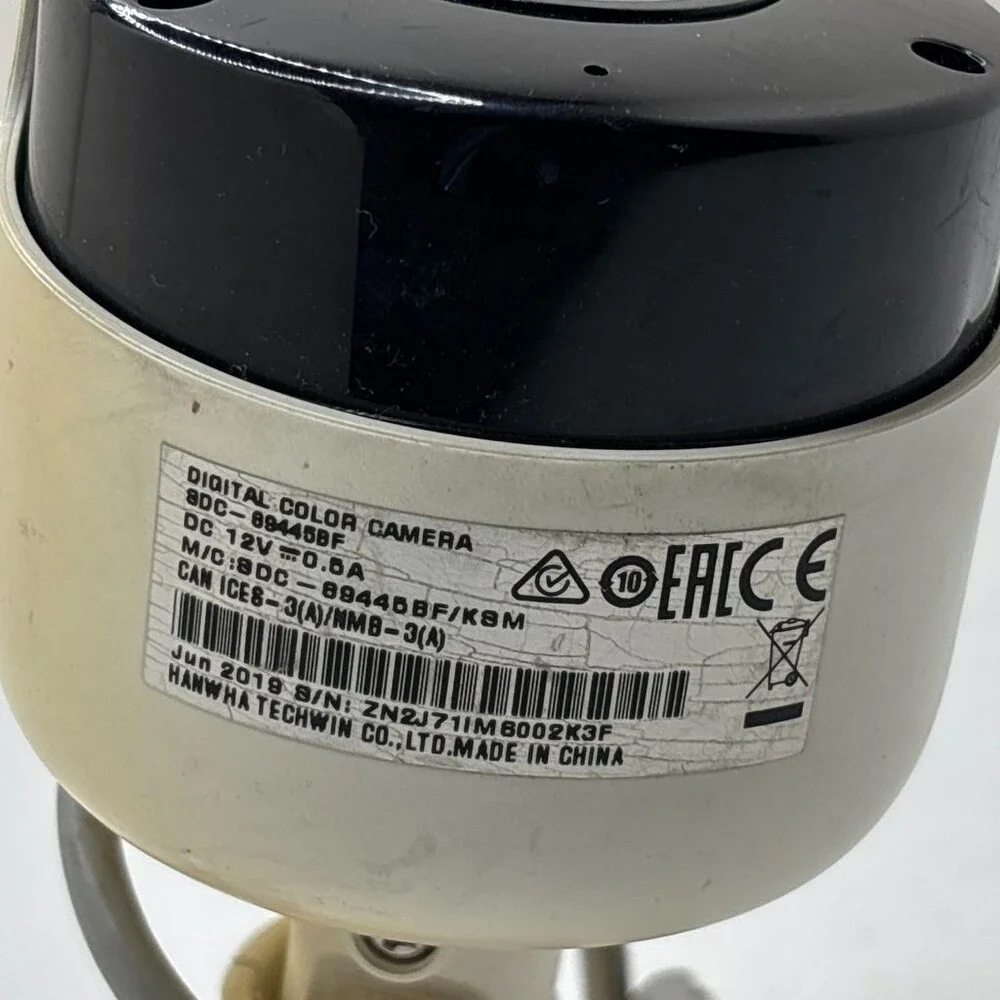 Wisenet SDC-89446BF Bullet White Camera Digital Color CCTV BNC & DC Power